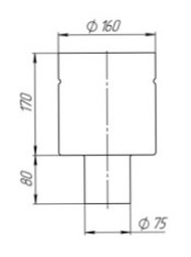 Приямок круглый с вертикальным выпуском (малый корпус) АЗИМУТ PR.V75RM Прочие принадлежности #2